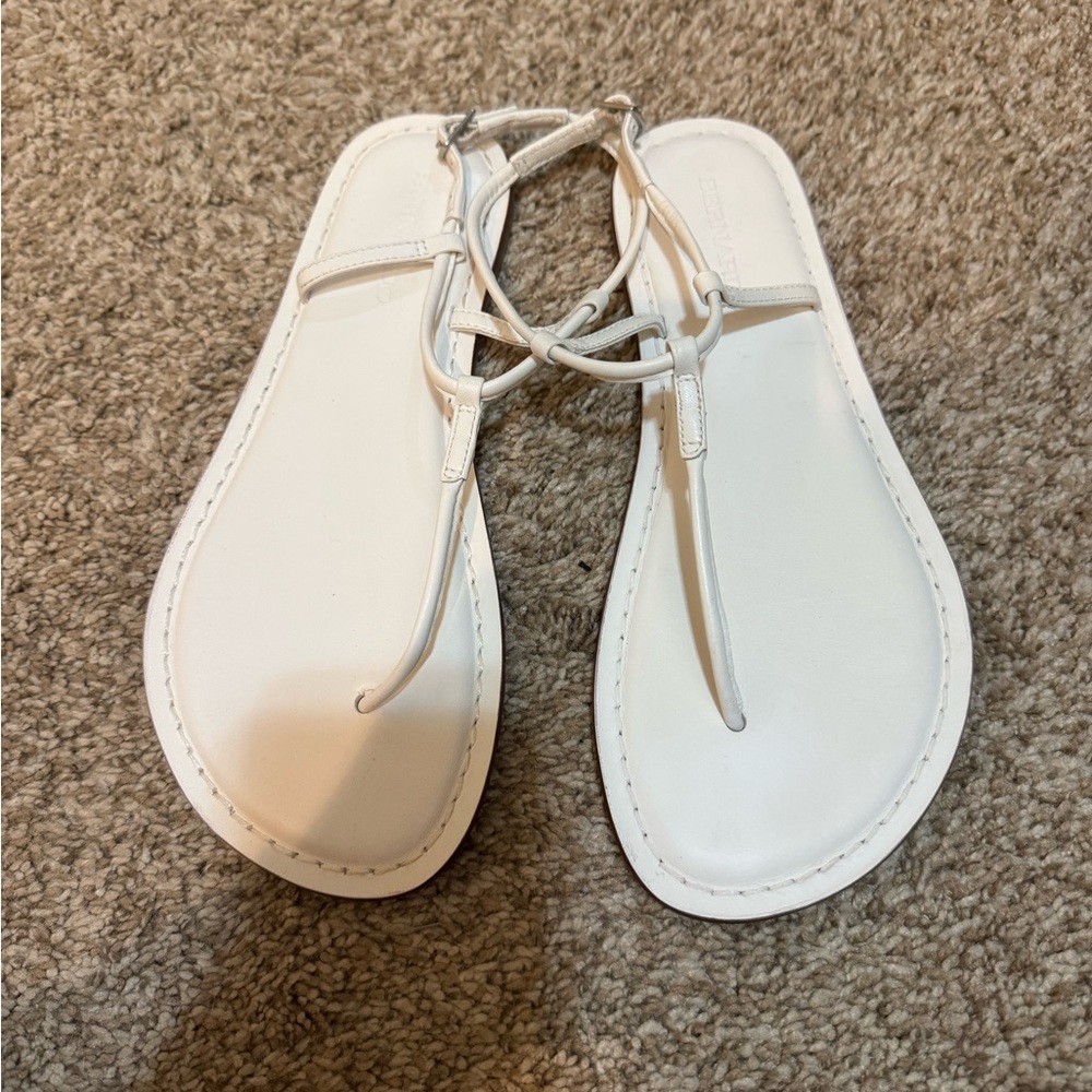 Bernardo Simple White Sandals